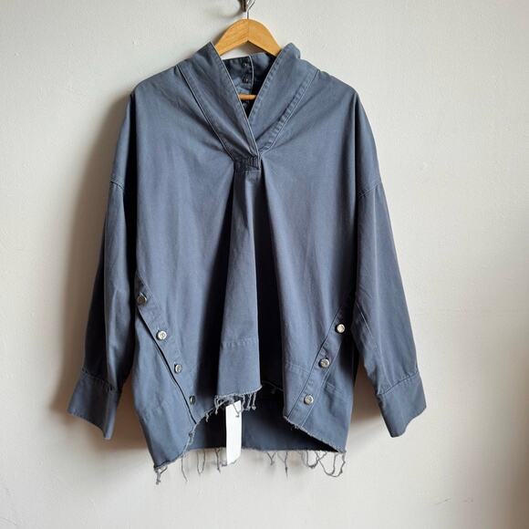 RACHEL COMEY Blue Pitch Popover Jacket - Picture 3 of 11